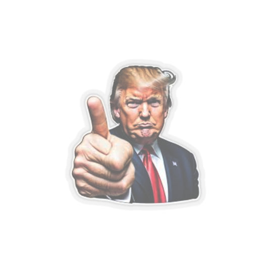 Vintage Political Kiss-Cut Stickers - Trump Thumbs Up Design