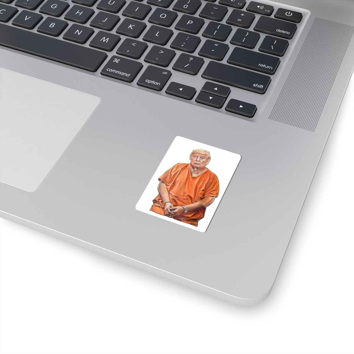 Political Humor Kiss-Cut Sticker - Orange Jumpsuit Design