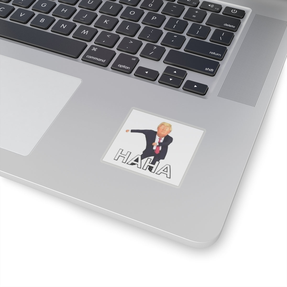 Funny Trump HAHA Kiss-Cut Stickers | Humorous Laptop Decals | Ideal for Gifts & Parties